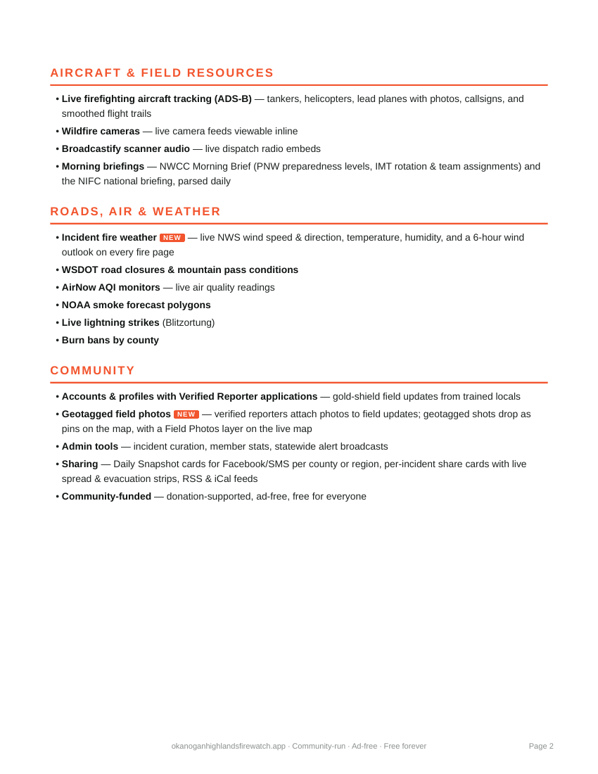 Features & comparison — page 2